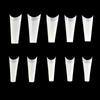500pcs Traceless Shallow Cover False Nail Tips White Nature Clear 10 Sizes Nail Art No-Crease Fake Nails Manicure Tools