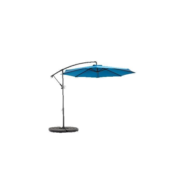 Прямоугольный уличный зонт двусторонний 4,5 м с ручкой (синий) (без пестрых).