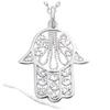 [N4028] - Silver Pendant 'Hand of Fatma' Silver (rhodium-plated) - 25x21 Mm
