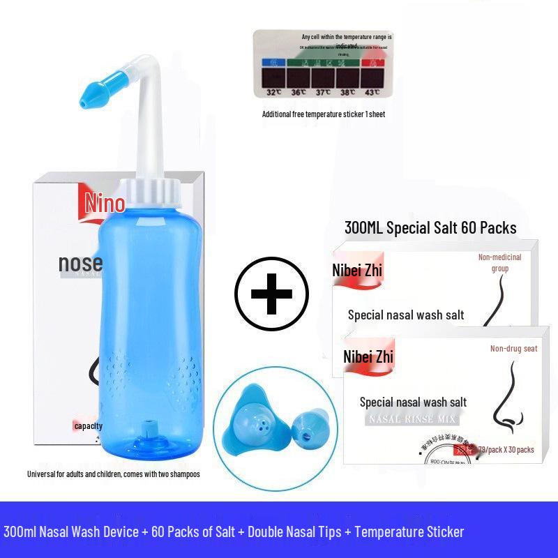 Nasal Irrigator Device: Adult & Child Saline Spray for Home Use