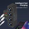 4 In 1 USB Charger 120W Car Cigarette Lighter Splitter 12V 24V Fast Charger Plug Phone Power Adapter USB+QC3.0+PD3.1A