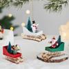Sleigh Santa Claus Christmas Decorations Xmas Tree Hanging Ornaments Pendant Home Christmas Decor New Year Gift Navidad 2025