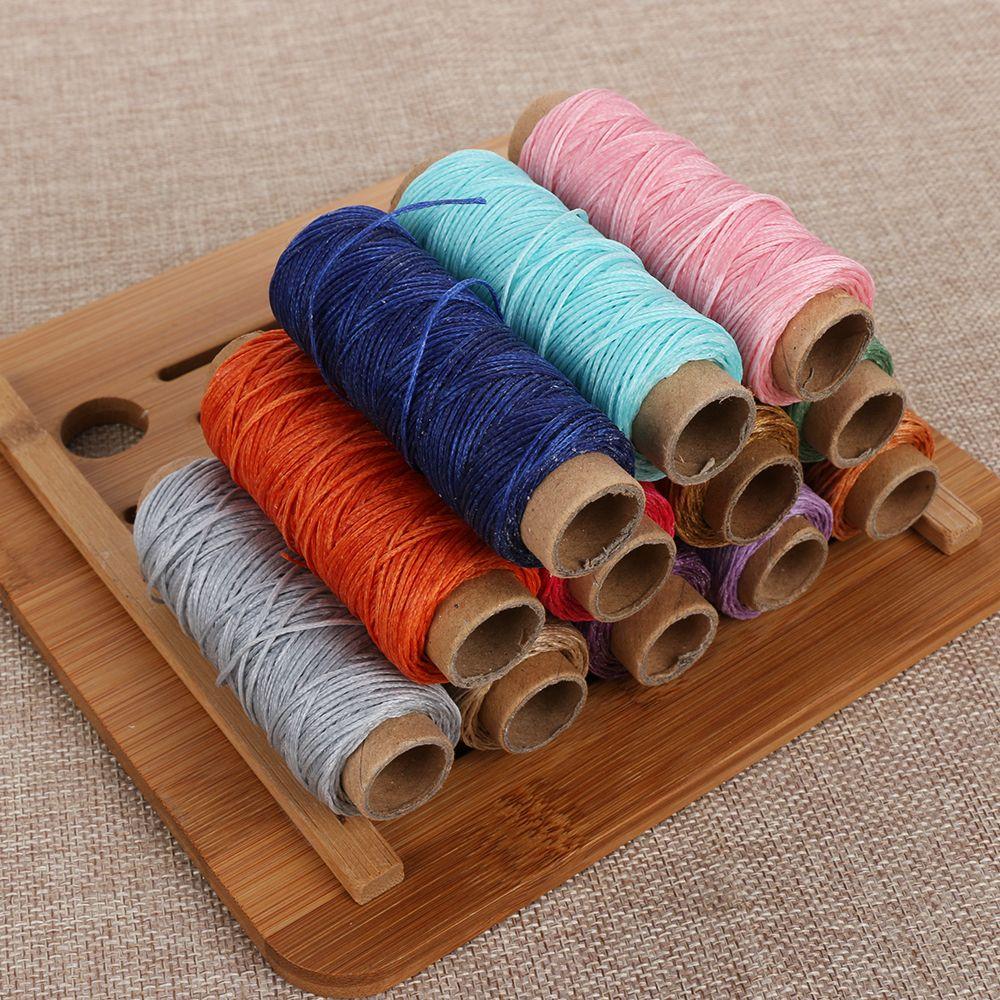 50Meters Durable Flat Hand Stitching Handicraft Leather Waxed Thread Sewing Line Cord