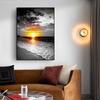Ретро-арт уличный фонарь пейзаж холст картина морской закат плакат офис настенная живопись гостиная украшение дома фреска без рамки