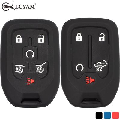 Чехол-накладка для ключа-брелока для GMC Yukon Chevy Tahoe Silverado Suburban Denali Terrian Acadia Sierra Защитный чехол для ключа автомобиля