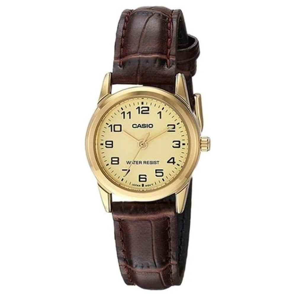 Casio Standard LTP-V001GL-9B Женские Аналоговые Часы Золотистый Тон Ремешок из Нержавеющей Стали Водонепроницаемость 30м