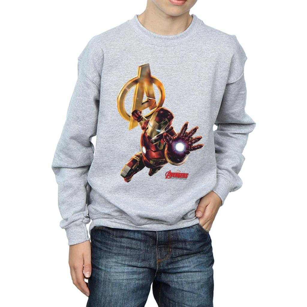 Marvel Boys Iron Man Pose Sweatshirt