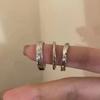 1/3 шт. Простые винтажные кольца Открывающиеся регулируемые кольца на палец Для женщин девушек Элегантные роскошные универсальные кольца Набор ювелирных изделий Подарки