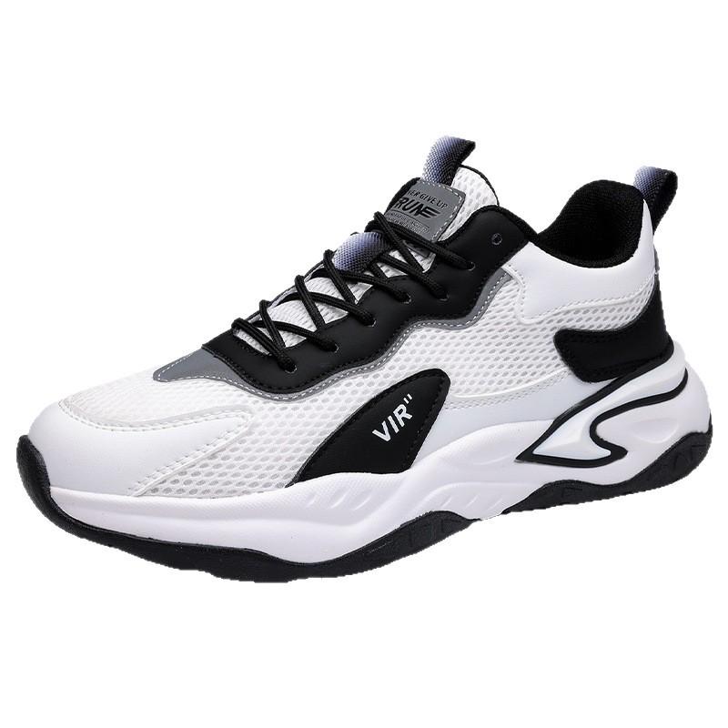 Men's Shoes Sneakers 2025 Spring and Summer New Fly-woven Couple Shock-absorbing Running Shoes Mesh Breathable Soft-soled Running Shoes