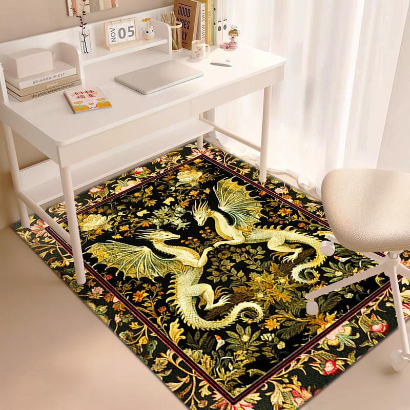 Elegant Crow Floral Garden Carpet Is Suitable For Living Room And Bedroom Doormats Office Balcony Decorative Carpet A9