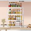 4-уровневая полка для хранения в ванной комнате, полка для хранения приправ на кухне, высокая грузоподъемность, многофункциональная полка для закусок и всякой всячины