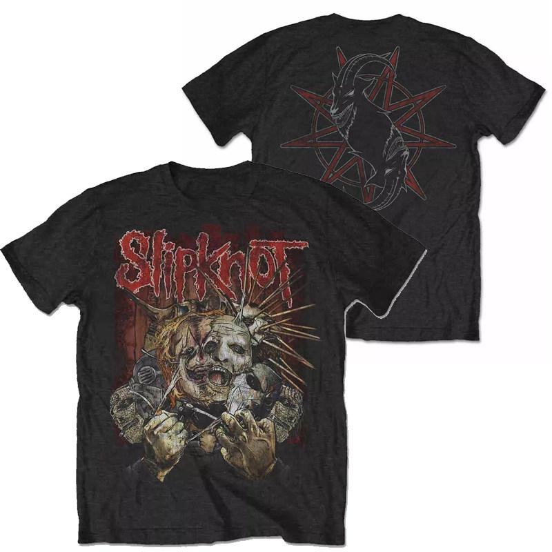 Demon Goat Slipknot Band Tshirt Cotton Graphic Tee Unisex Women Summer Streetwear Top