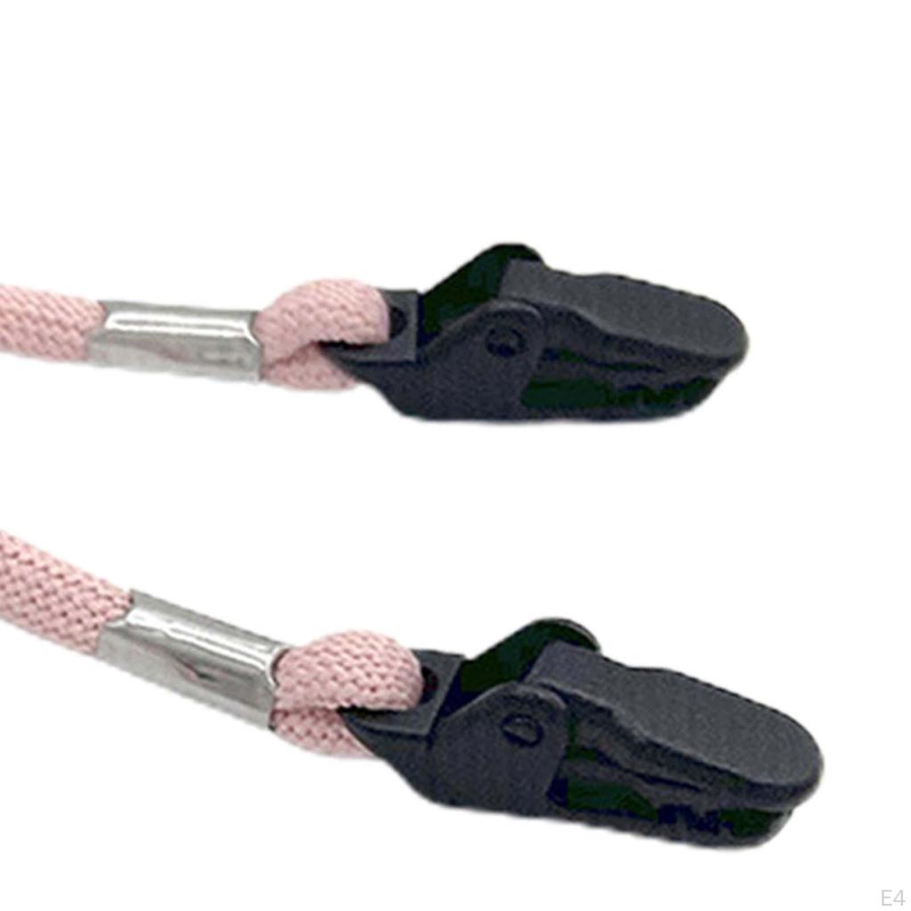 Hat Band Clips Cap with Cord Locks Polyester Leash Clip Holder for Camping