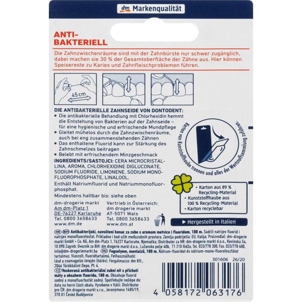 Dontodent Antibacterial Dental Floss 100m