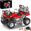 Mould King 23003 Fire Rescue Bike Building Blocks, 2100 Pieces, 4-Motor Electric Motorcycle Model, Ages 8+, Gift for Kids and Adults