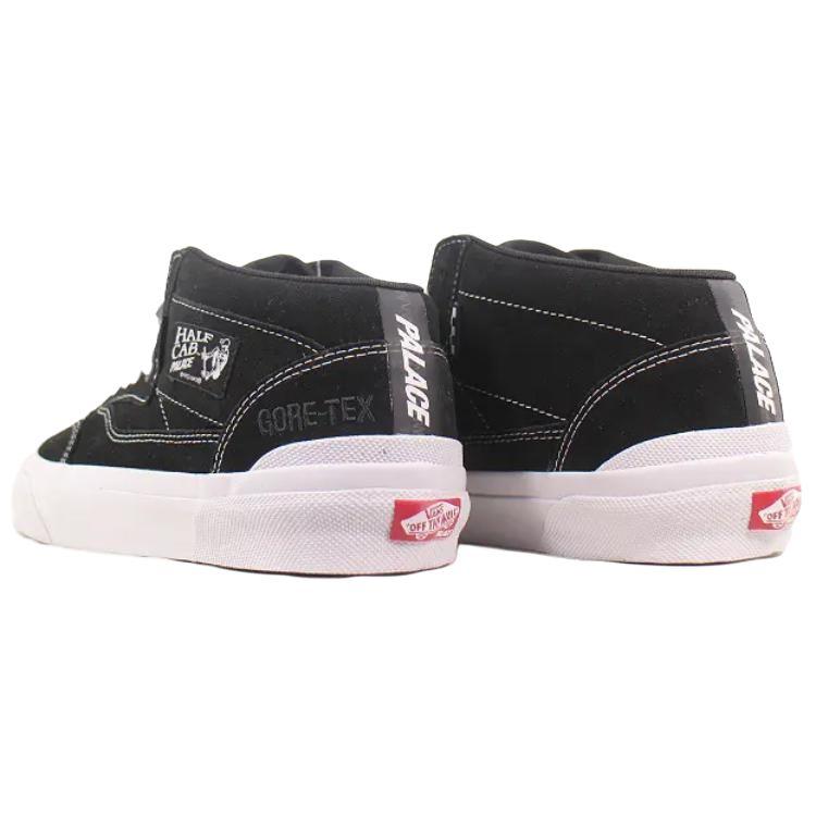 Palace Skateboards X Vans Half Cab 9 Универсальные Удобные Полувысокие Скейтбордические Кроссовки Унисекс Скейтбордические Кроссовки Черные VN0007QMBLA1