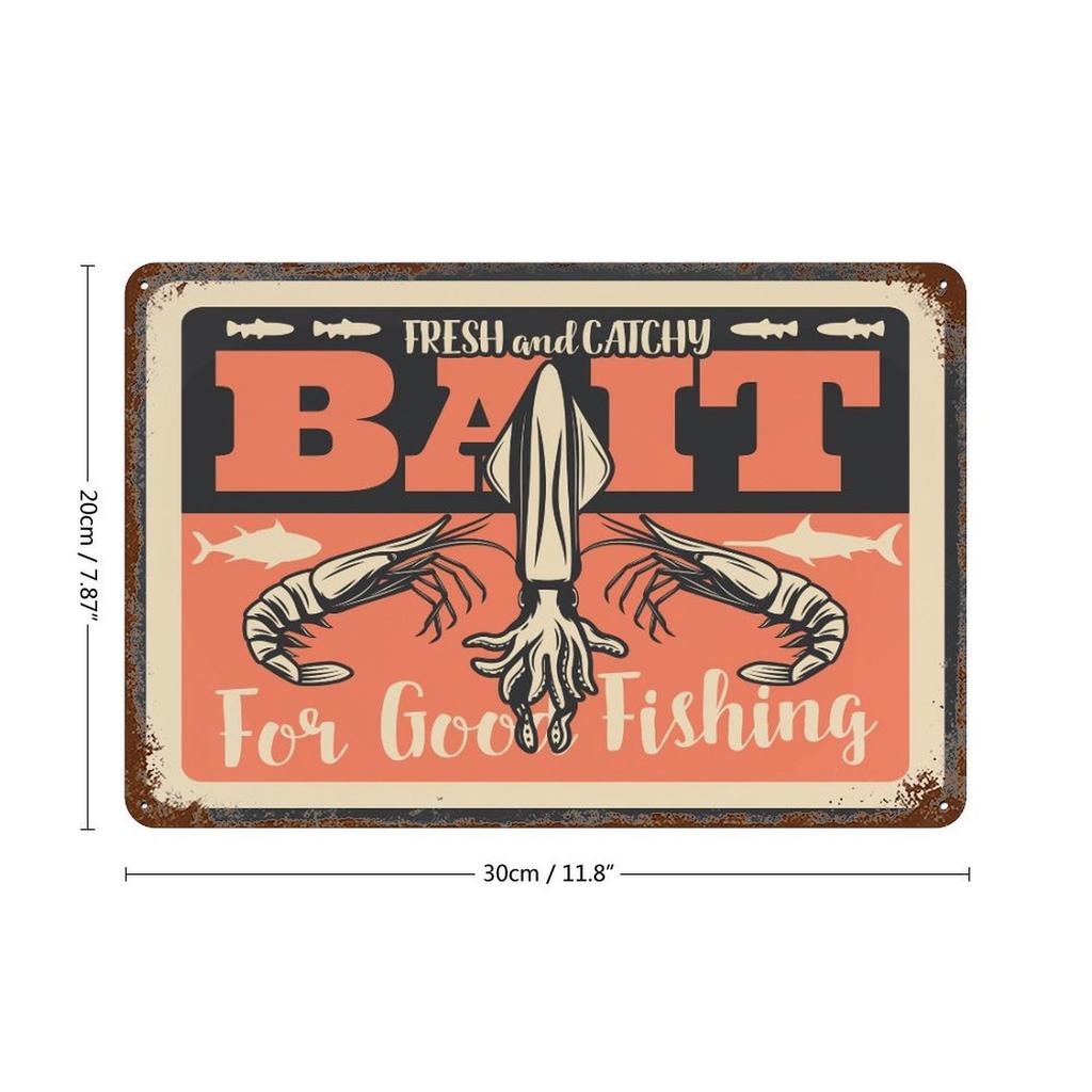 1-Pack Vintage Rusted Metal Sign, 20×30cm and 30×40cm, Distressed Retro Wall Decor for Bar, Cafe, Garage or Living Room