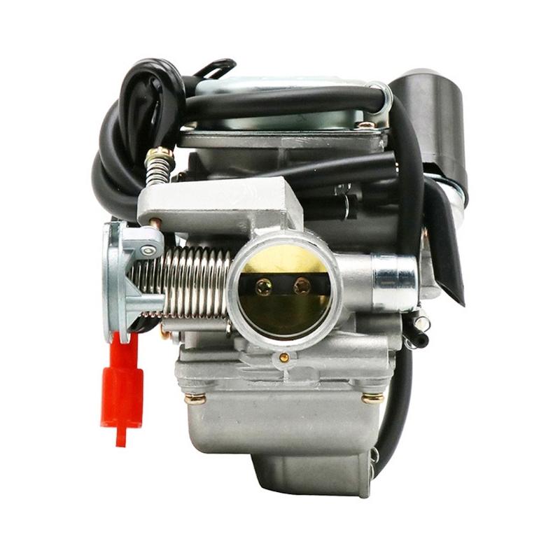 24mm rcycle PD24J Carburetor Electric Choke Fit for GY6 125cc 150cc 152QMI 152QMJ 157QMI 157QMJ Scooter ATV 4