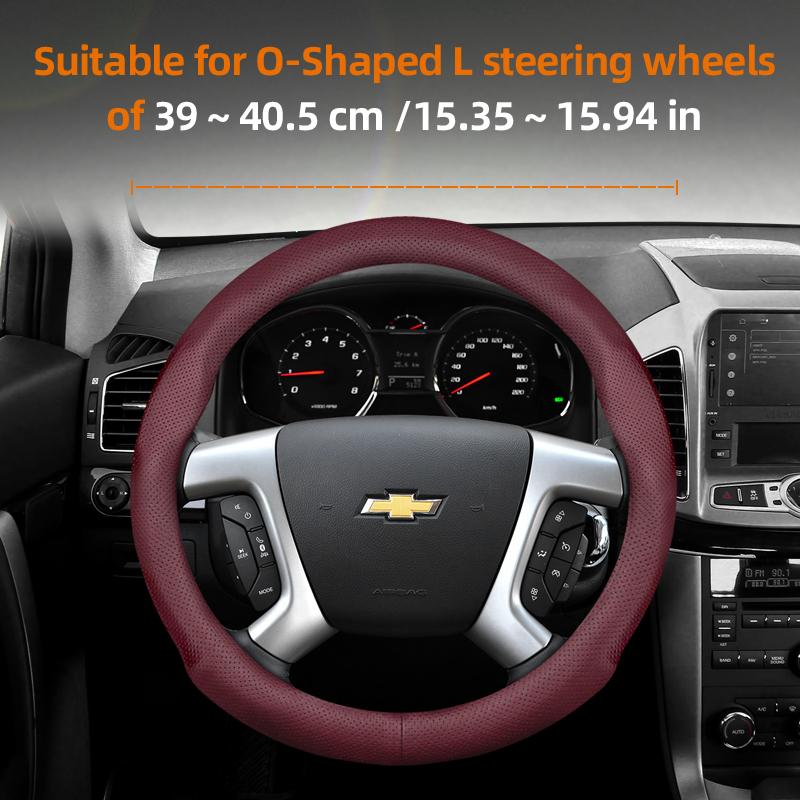 Подходит для Chevrolet Ультратонкая Дышащая Кожаная Накладка на Руль Подходит для Celze Spark Captiva Orlando Lacetti Equinox Malibu Monza Expre