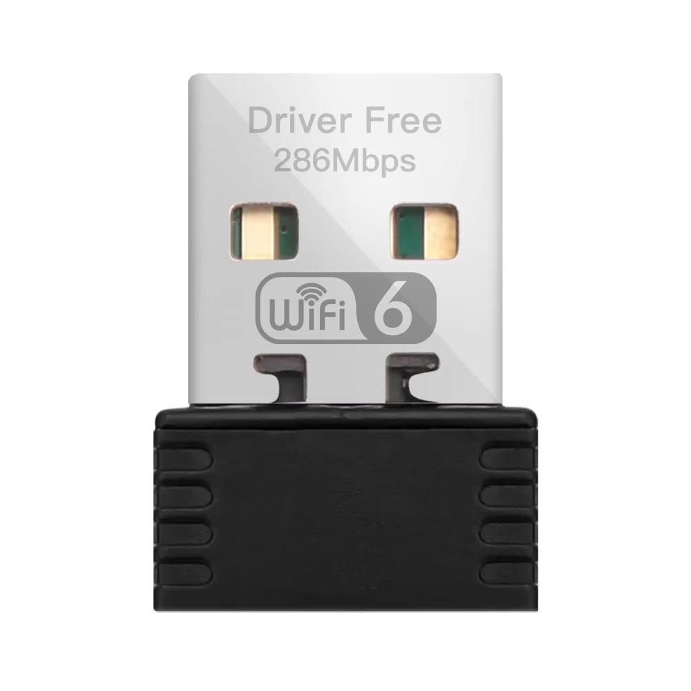 Мини WiFi 6 Адаптер для приема сетевого сигнала без драйверов USB Wi-Fi адаптер Plug and Play 2.4G Сетевая карта для ПК Настольного компьютера