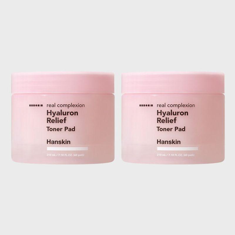 Hanskin Real Complexion Гиалуроновые тонизирующие диски для снятия макияжа 120 шт.