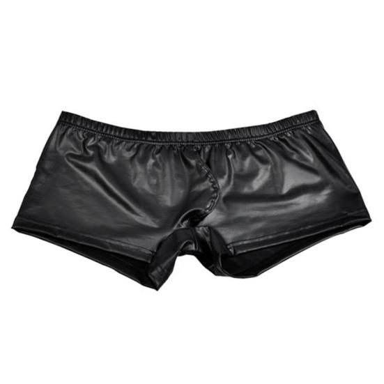 Sexy Men Faux Leather Boxers Briefs Shorts Underwear Soft Underpants Swimwear