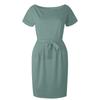 Women' S Fashion Cool Solid Color Casual Formol Party Short Sleeve Elegant Dress