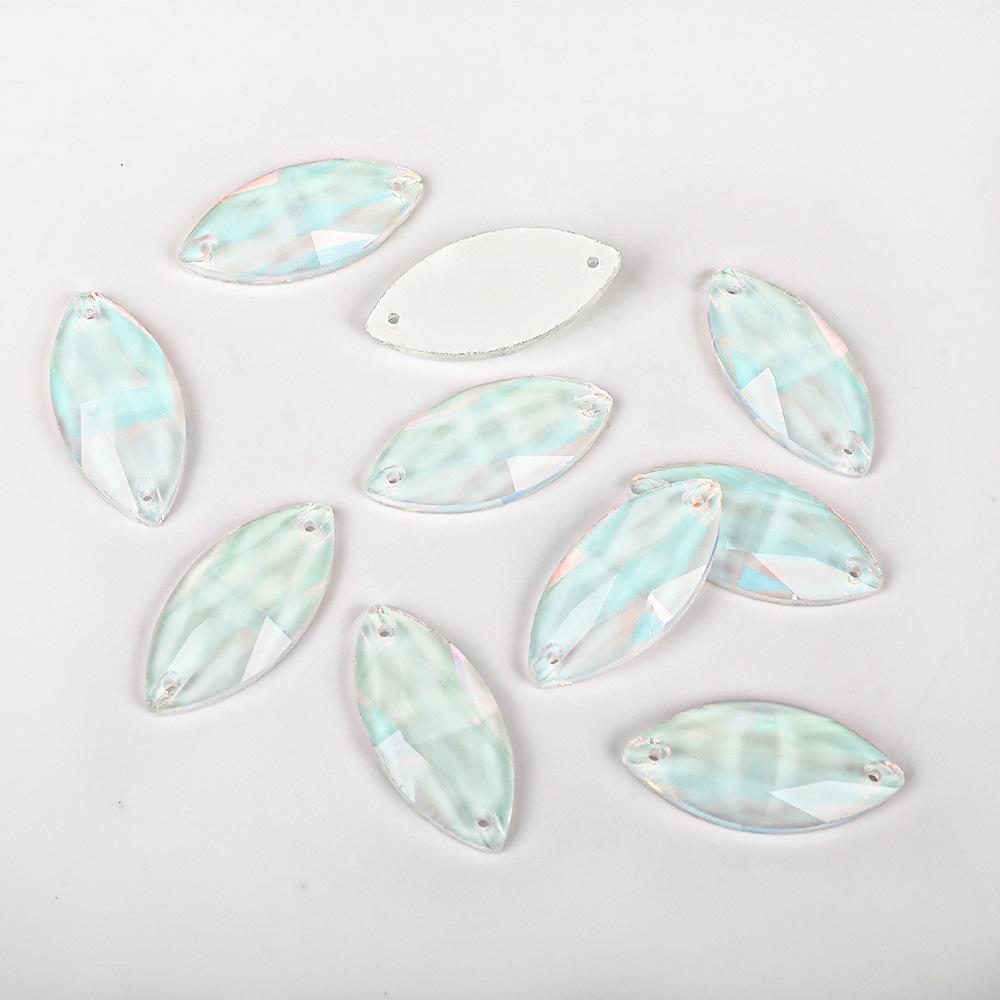 Лошадиный глаз неоновый флуоресцентный мокко протеиновый стеклянный ручной шовный станок, двойное отверстие для страз, плоскодонное сверло Diy аксессуары Материал Упаковка