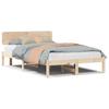 VidaXL Cadre de Lit avec Tête de Lit 135x190 cm en Pin Massif 872113