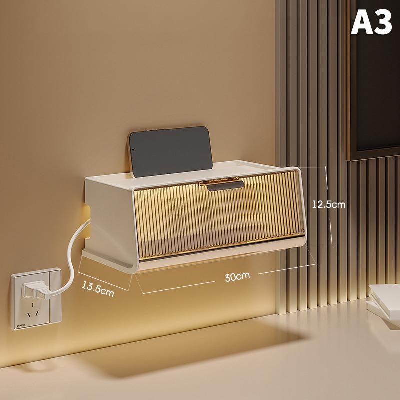 Коробка для хранения маршрутизатора, полка, настенный органайзер для Wi-Fi, коробка для розеток без перфорации, коробка-органайзер для телеприставки, коробка для хранения в гостиной