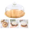 Cover Serving Tray Cheese Board Storage Cake Stand Bread Fruit W/ Dome Tableware