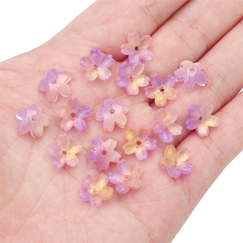 10 шт./пакет пятилепестковый цветок сакуры бусины DIY браслет ожерелье серьги ювелирные аксессуары