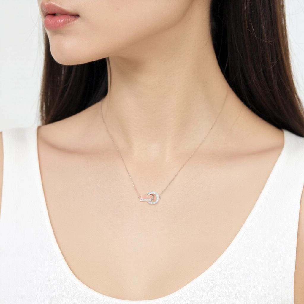 Swarovski Dextera Hollow Elegant Alloy Necklace Unisex necklace Rose-Gold 5636496