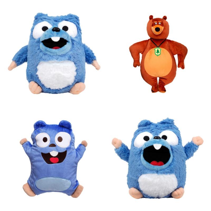 Grizzy & The Lemmings Soft Kawaii Cartoon Animals Anime Peripheral PP Cotton Filled Pillows Room Decoration Fans Christmas Gift