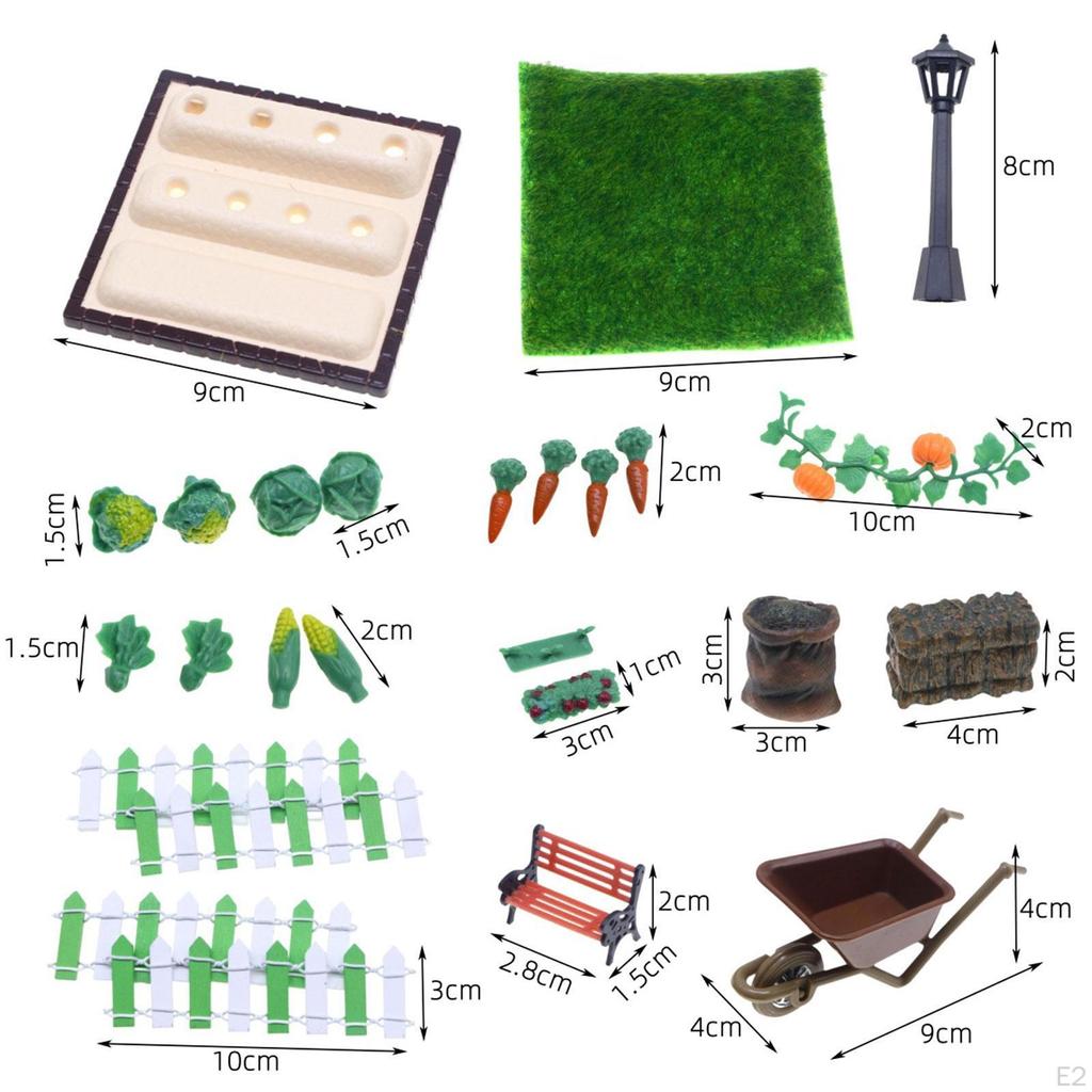 Модель фермы с изображением микроовощей, набор для самостоятельного изготовления искусственных садовых украшений для кукольного домика