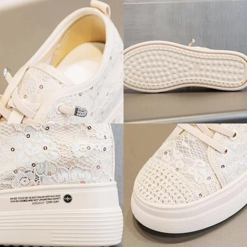 Сетчатые женские кроссовки Hollow Outdoor Casual Shoes Increase Women Shoes Slip-on Shoes Loafers Fashion New Zapatillas Mujer