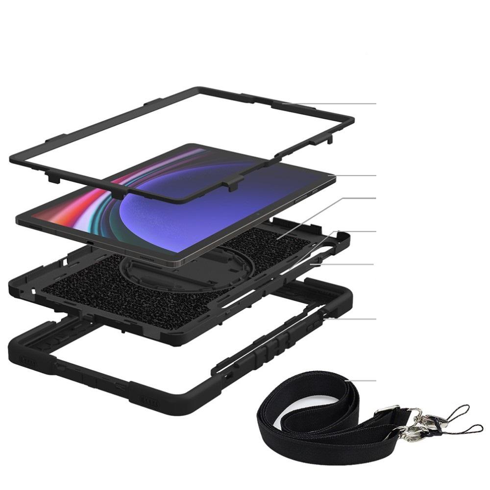 Case for Samsung Galaxy Tab S9+, Armored Protective, Black