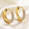 Golden Tungsten Electroplated Circular Exaggerated Plain Hoop Earrings Beach Vacation Women Lightweight Luxury Niche High-End