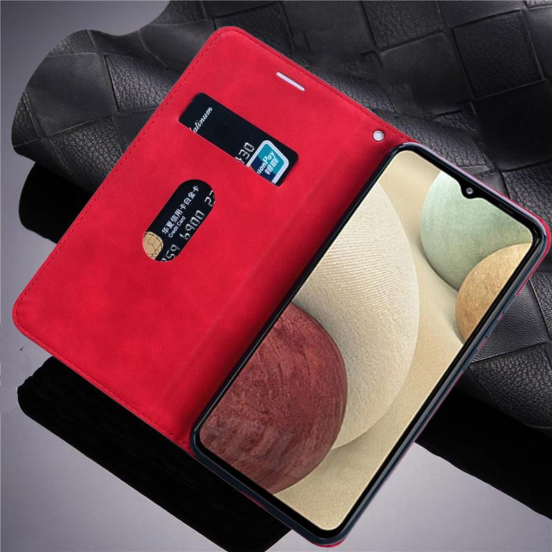 Чехол-книжка-кошелек для Samsung Galaxy A12, чехол-книжка для Samsung A 12 A125 SM-A125F, магнитные кожаные чехлы-подставки для телефонов, защитная сумка