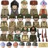 Военные Фигурки Солдат Армии США Советских Солдат Строительные Блоки MOC Санитар Винтовка Снайперская Кепка Бунижон Шлемы Детская Игрушка Подарок B145