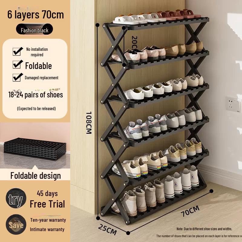Складная пылезащитная полка для обуви: Многослойный шкаф для обуви для прихожей и гостиной, легко собирается