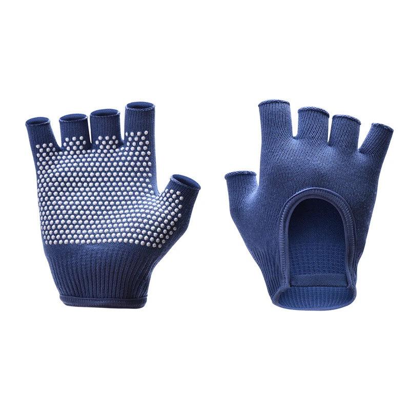 Professional Women's Yoga Pilates Fitness Gloves Hand Grips Non-slip Cotton Warm Sweat-proof for Gym Exercise Training