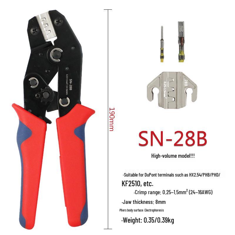 SN Multi-Function Ratchet Crimping Pliers for Spring and Bare Terminals