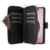 R20 Чехол для iPhone 16 Pro Кошелек с карманом на молнии Кожаный чехол для телефона