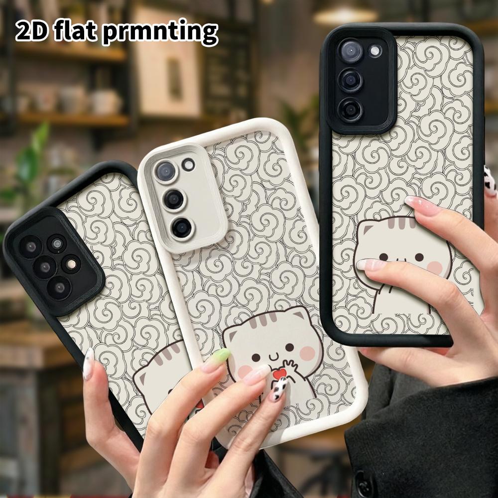 Phone Case: 2D Flat Samsung Galaxy A34 A35 M05 M06 S20 S22 S21 FE Plus 5G Protective Case, Sweet Interaction, Christmas and Halloween Gift ...