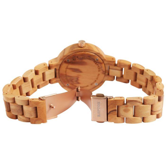 Montre femme - RAPTOR - Sherin - Bois d'olivier - Quartz - Bracelet 17 mm
