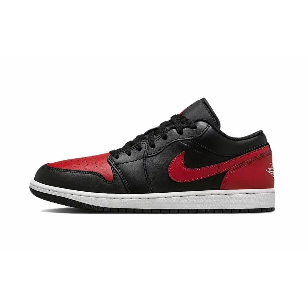 Jordan Air Jordan 1 Cushioning Low top Vintage Basketball Shoes Unisex Black 553558-067(Team874-)