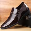 Мужская кожаная обувь, деловая классическая офисная обувь для мужчин, мужские модельные туфли с крокодиловым узором, дышащая брендовая повседневная обувь
