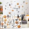 Halloween PVC Wall Stickers Amazon Pumpkin Skull Witch Halloween Tearable Decorative Wall Stickers