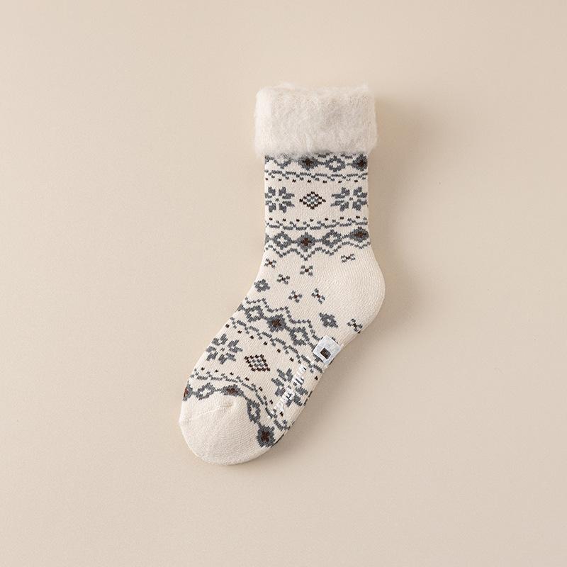 Vintage-style Children's Fall and Winter Odor-resistant, Sweat-absorbing, Warm and Insulated Fleece Fel Island Women's Long Stockings